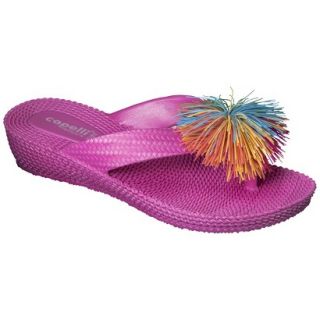 Girls Koosh Wedge Flip Flop Sandals   Pink 1 2