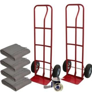 Buffalo Tools 600 lb. Capacity Hand Truck with 4 Moving Blankets and Tape Gun (2 Piece) MOVEKIT