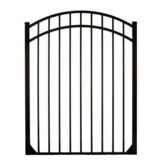 DIY Universal Fence Meriden 54 in. to 60 in. x 48 in. Opening Single Arched Aluminum Gate GR9543A048ARCHBL