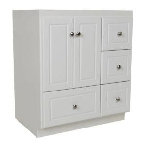 Simplicity by Strasser Ultraline 30 in. W x 21 in. D x 34 1/2 in. H Door Style Vanity Cabinet Only in Satin White 01.048.2