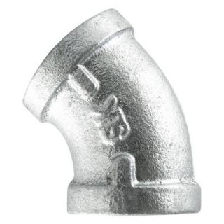 LDR Industries 2 in. Galvanized Iron 45 Degree FPT x FPT Elbow 311 E45 2