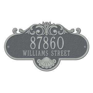 Whitehall Products Oval Pewter/Silver Rochelle Grande Wall Two Line Address Plaque 2018PS