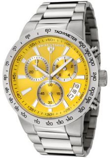 Swiss Legend 10057 77  Watches,Mens Endurance Chronograph Yellow Dial Stainless Steel, Chronograph Swiss Legend Quartz Watches