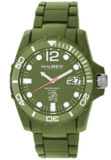 Haurex V7354UVV  Watches,Mens Caimano Green Dial Green Plastic, Casual Haurex Quartz Watches