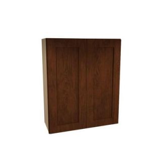 Home Decorators Collection 33x30x12 in. Franklin Assembled Wall Double Door Cabinet in Manganite Glaze W3330 FMG