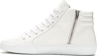 White Leather Limited Edition Mid Top Sneakers