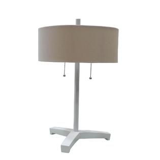 Fangio Lighting  22 Poly & Metal Table Lamp with White Finish.