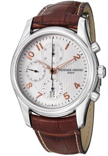 Men's Auto Brown Genuine Leather Silver Tone Dial