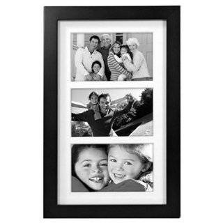 Malden Linear Wood Matted 4x6 Collage Black Picture Frame