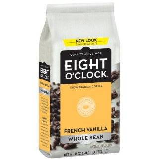 Eight OClock Coffee, French Vanilla Whole Bean, 12 Ounce Bag (Pack of 