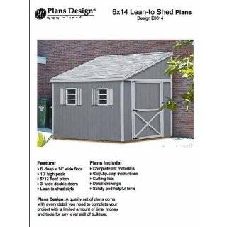 Tool Shed plans, Lean To Roof Style Shed Plans, 6 x 8 Plans Design 