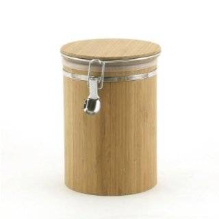 ThinkBamboo Large Air Tight Bamboo Canister   Carbonized Brown