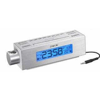  Am Fm Clock Radio Alarm Setting Button Built In Audio Cable Blue 