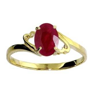  0.60 Ct Round Red Ruby 14k Yellow Gold Ring Jewelry