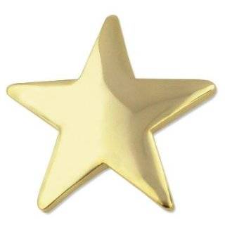 Lapel Recognition Pin   Gold Star   Solid Brass and Gold Plated