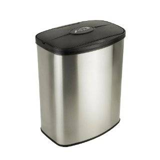 Nine Stars DZT 8 1c Infrared Touchless Stainless Steel Trash Can, 2.1 