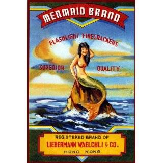  SOURCE BRAULT MERMAID GLASS SMALL VINTAGE POSTER REPRO 