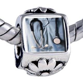  Pandora Style Bead Heart Stethoscope Beads Fits Pandora 