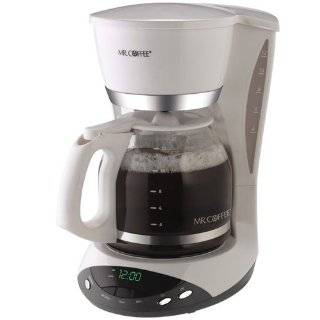 Mr. Coffee TFX20 12 Cup Programmable Coffeemaker, White Mr. Coffee 12 