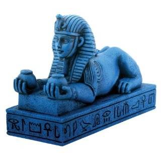 Blue Amenhotep III Sphinx Egyptian Statue Sculpture Figure Collectible
