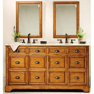 Kendall Double Sink Cabinet, BLACK GRANITE, ANTIQUE CHERRY Kendall 