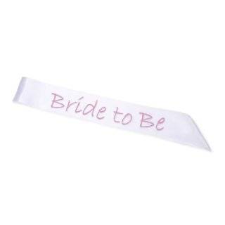 Darice VL27671, Bride To Be Sash, White / Pink Letter