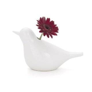 Torre & Tagus Bird Ceramic Vase, White