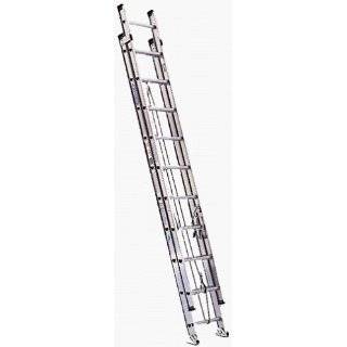  300 Pound Duty Rating Aluminum Flat D Rung Extension Ladder, 20 Foot