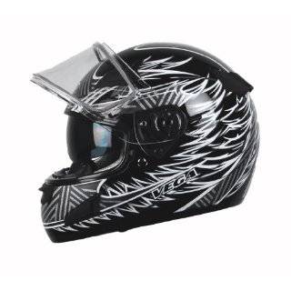 Vega Attitude Black Small Full Face Snowmobile Helmet with Fierce 