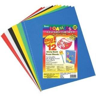  Glitter Sticky Back Foam Sheets 9x12, 6/Pkg Assorted 