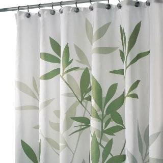 InterDesign Leaves Shower Curtain, Green