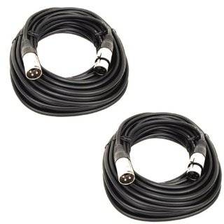 Mic Cable Patch Cords   XLR Male to XLR Female Black Microphone Cables 