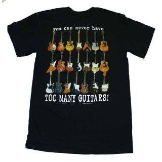  Guitar T Shirt Blue Flaming Guitar Clothing