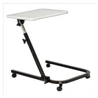 Drive Medical Deluxe Pivot and Tilt Overbed Table, Gray & Black