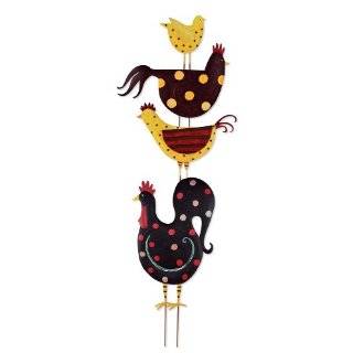   DiPaolo Rise and Shine Chicken Metal Garden Sculpture, 52 Inch Tall