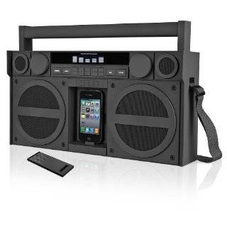 iHome iP4GZ Portable FM Stereo Boombox for iPhone / iPod (Gunmetal)