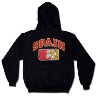   International Soccer Sweatshirt, Spain Soccer Mens Hoodie Clothing
