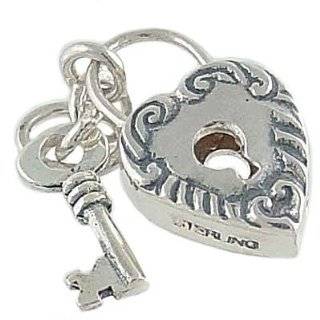  and Key Movable Vintage Style 925 Sterling Silver Traditional Charm