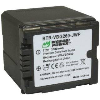 Wasabi Power Battery for Panasonic VW VBG260 and Panasonic HDC HS250 
