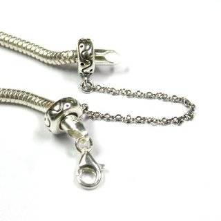  Bling Jewelry Hearts 925 Sterling Silver Safety Chain Bead 