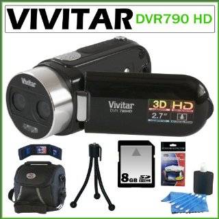 Vivitar Vivicam DVR 790 HD 3D 5.1MP Digital Camcorder in Black + 16GB 